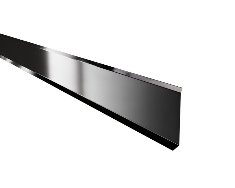 Listwa przypodłogowa F Lambro cokół stalowy czarny połysk 8cm x 270cm 1 szt.