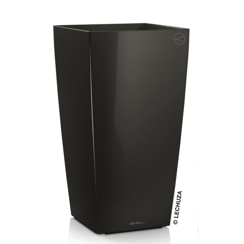 Doniczka Lechuza Do Domu Ogrodu CUBICO 40 Czarny 1 szt Połysk 1 szt
