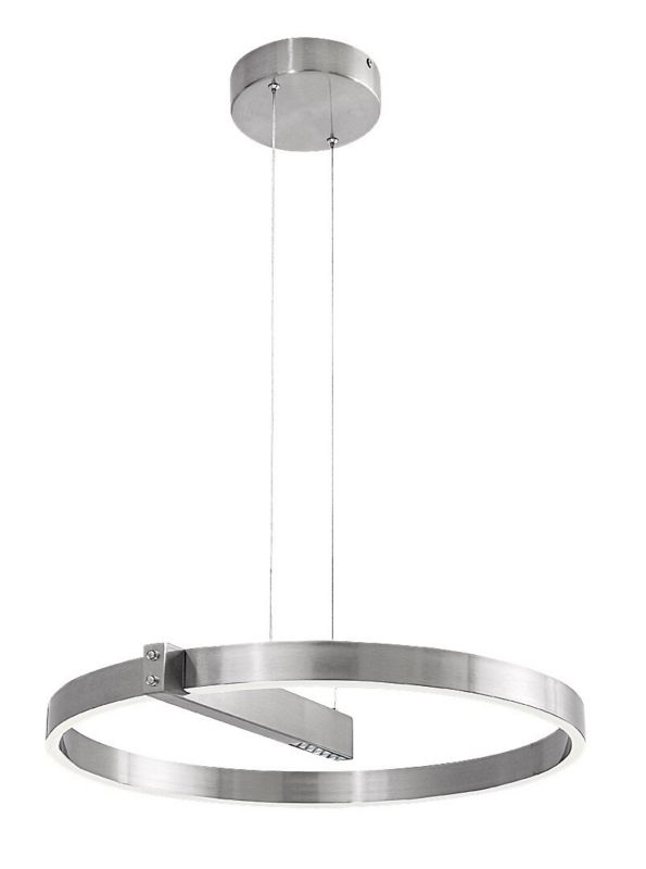 Lampa wisząca Rabalux Thrac 2227 szczotkowane aluminiowo-biała ring wbudowany LED 34W 1 szt.