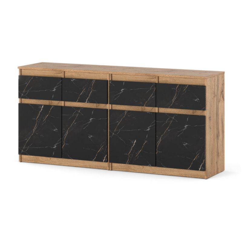 Komoda Hurtownia-Mebli Szuflady 4 Olia Mini 160cm Dąb Wotan San Sebastian 160x35x75 cm 1szt.