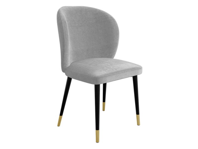 Krzesło MIRJAN 24 tapicerowane Cleo gołębi czarny/złoty/szary 1 szt.