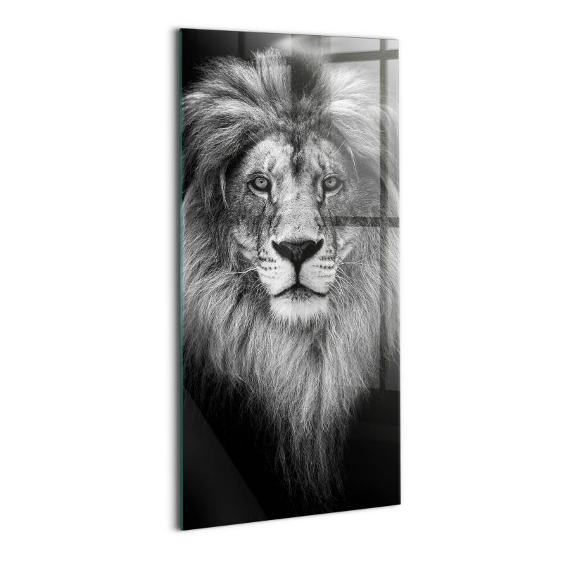 Szklany Obraz Ścienny Wallfluent 50x100 cm Głowa lwa dzikiego kota 1 szt.