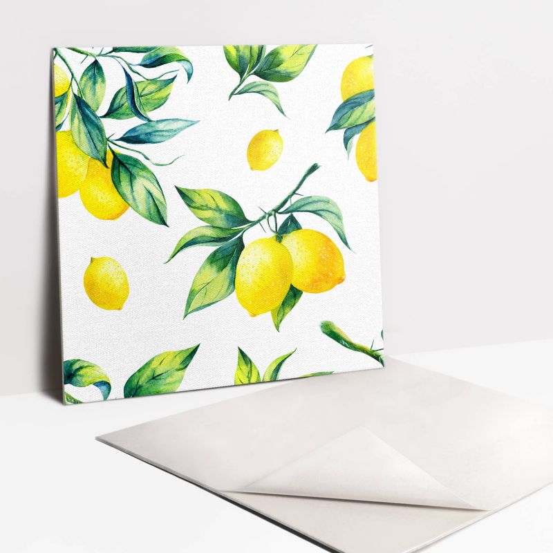 Kafelki samoprzylepne Tulup 30x30 cm Gałązki liści i cytryn 9 szt.