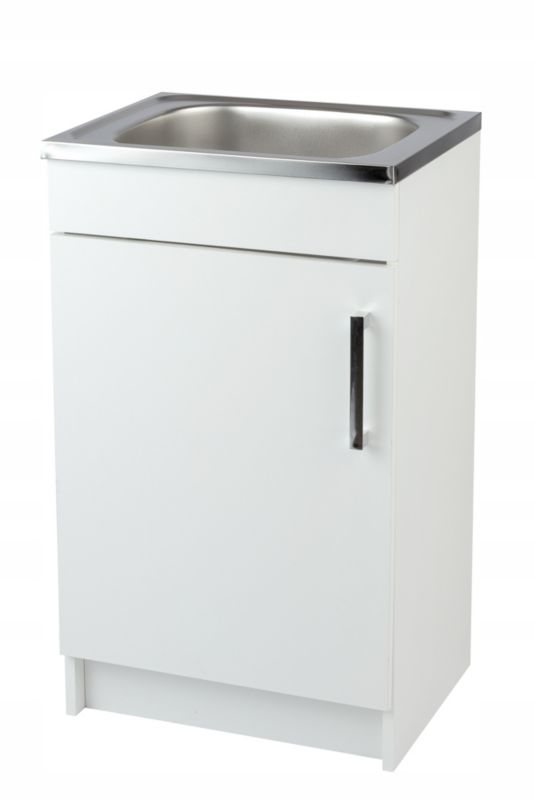 Szafka Kuchenna Stamar Stojąca Biała 500 x 400 + Zlewozmywak + Syfon do zmywarki 1 szt