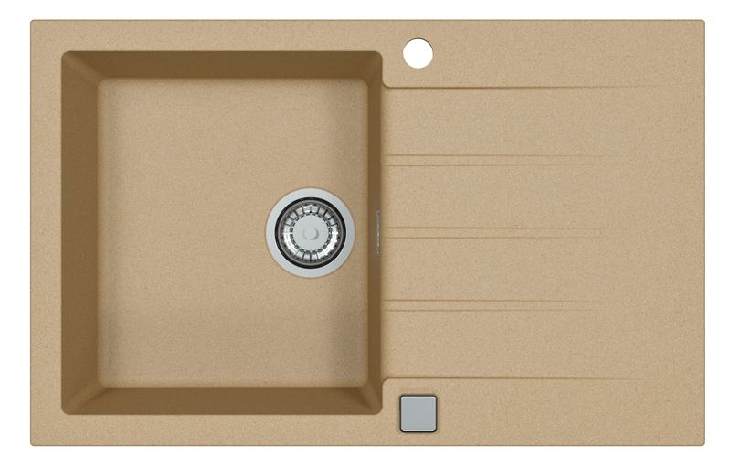 Zlewozmywak granitowy Alveus Cadit 20 kol. 55 beż (79x50) 1-komorowy 1szt.