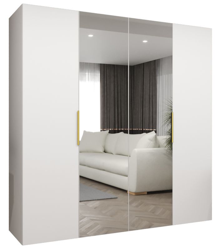 Szafa uchylna Abiks MARBELLA 2 200 wys 202 cm Biały + Złoty 1 szt