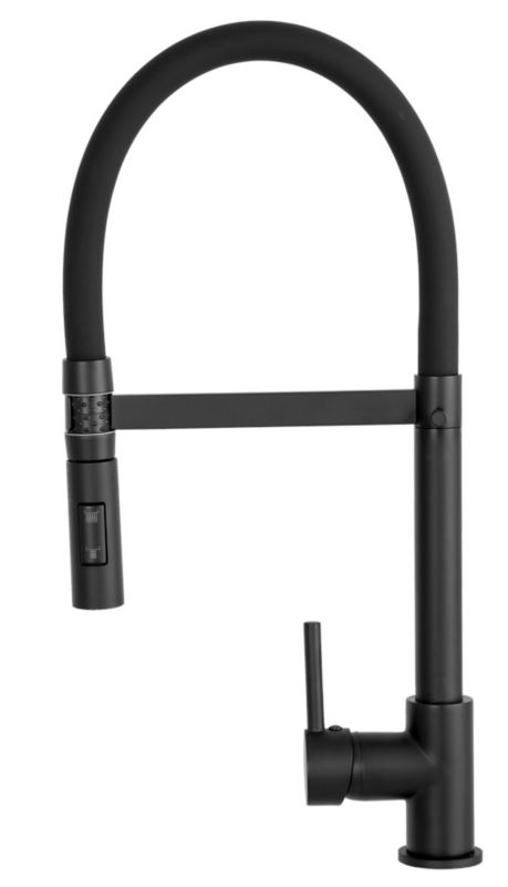 Bateria Kuchenna Elastyczna Wylewka Granitan Vento Czarna Do Zlewu 1 szt.