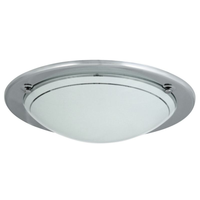 Plafon sufitowy lampa Rabalux Ufo chromowany szkło opalizowane metal 2 x E27 x 60W IP20 wym: 38 x 38 cm - 1 szt.