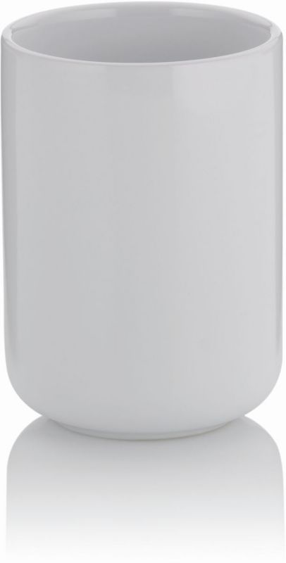 Kubek na szczoteczki Kela Isabella ceramika biały 7,5x10 cm 1 szt.