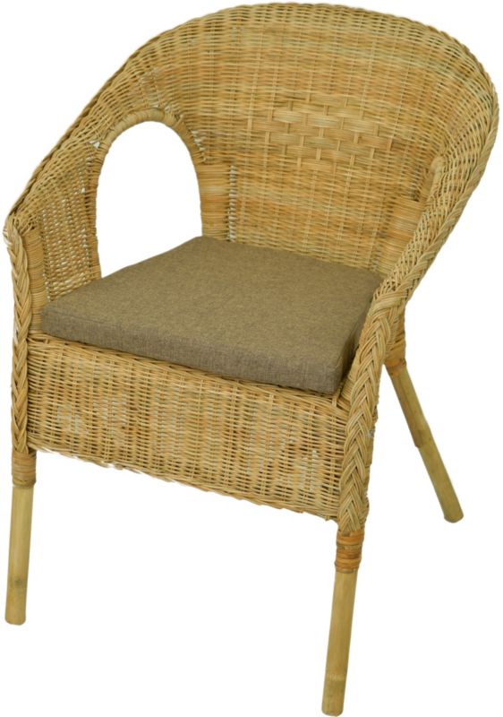 Poduszka na krzesło rattanowe fotel AMPO brązowy 1 szt.