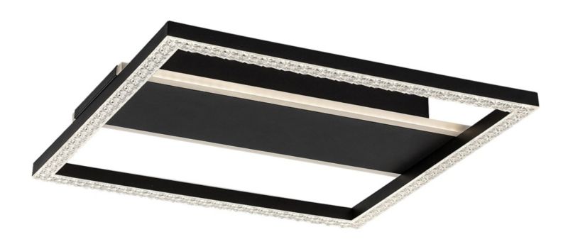 Lampa sufitowa wisząca Rabalux Donya 3737 czarno-biała dekoracyjna wbudowany LED 24W 1 szt.