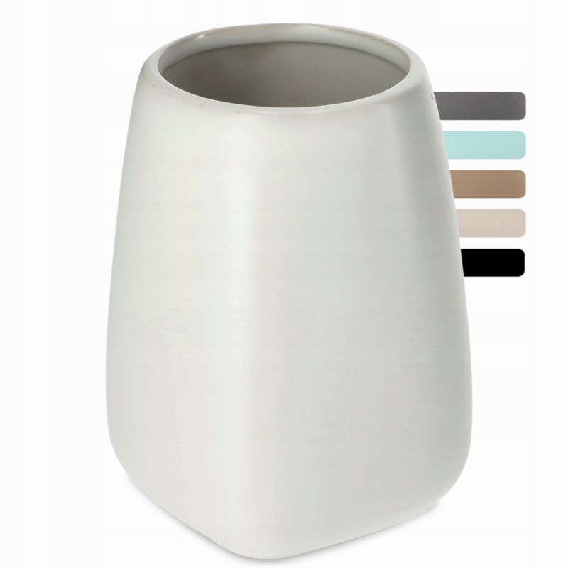 Kubek Na Szczoteczkę KADAX Pastę Łazienkowy Ceramiczny Biały 1 szt.