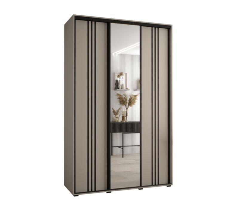 Szafa przesuwna Abiks 60 wysoka Dakota 7 160 kaszmir+kaszmir+czarn 1 szt