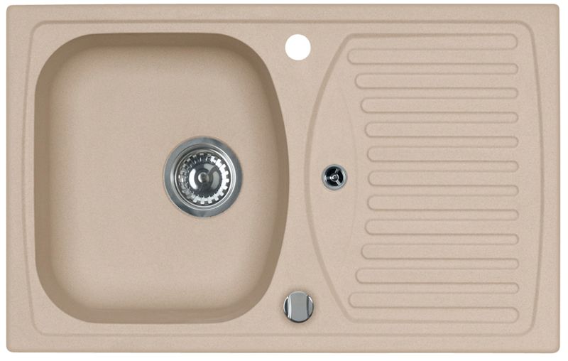 Zlewozmywak granitowy Alveus Record 30 kol. 55 beż (78x48cm) 1-komorowy 1szt.
