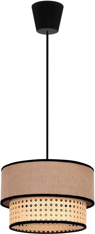 Lampa wisząca Duolla Boho XS 1-punktowa E27 juta / rattan