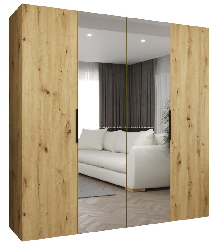 Szafa uchylna Abiks MARBELLA 2 200 wys 202 cm Artisan + Czarny 1 szt