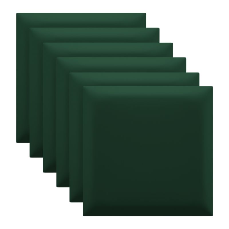 Panel ścienny tapicerowany Marbet Design SOFTLINE 30x30 cm RIVIERA38 ciemnozielony 6 szt.