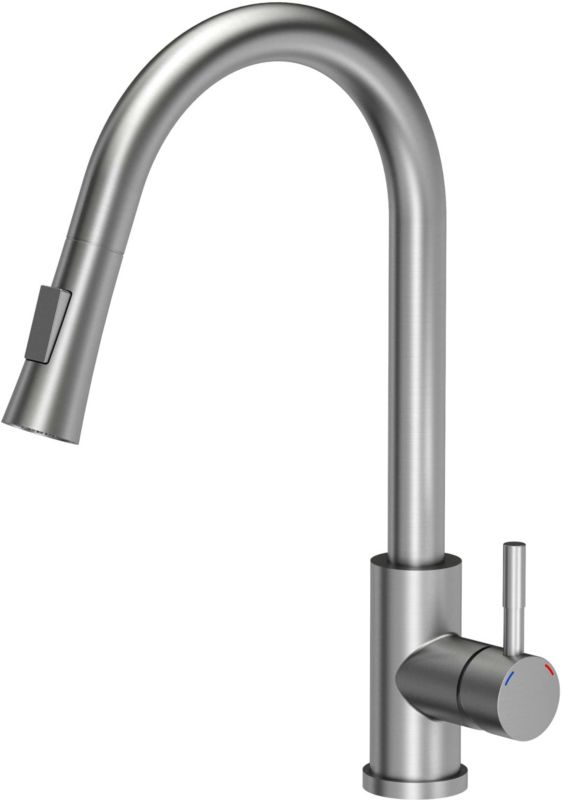 Bateria kuchenna Quadron Julia stal szlachetna z wyciąganą wylewką i obrotową wylewką 1 szt.