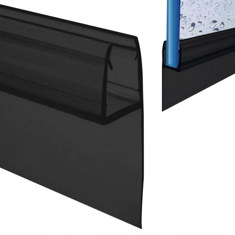 Uszczelka do kabiny prysznicowej pionowa z kołnierzem Estiva N czarna 2 m 4-6 mm 1 szt.