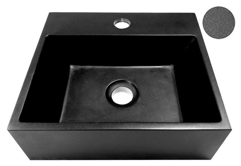 Umywalka Wiesbaden ceramiczna mała 33.5x29cm czarna 1szt