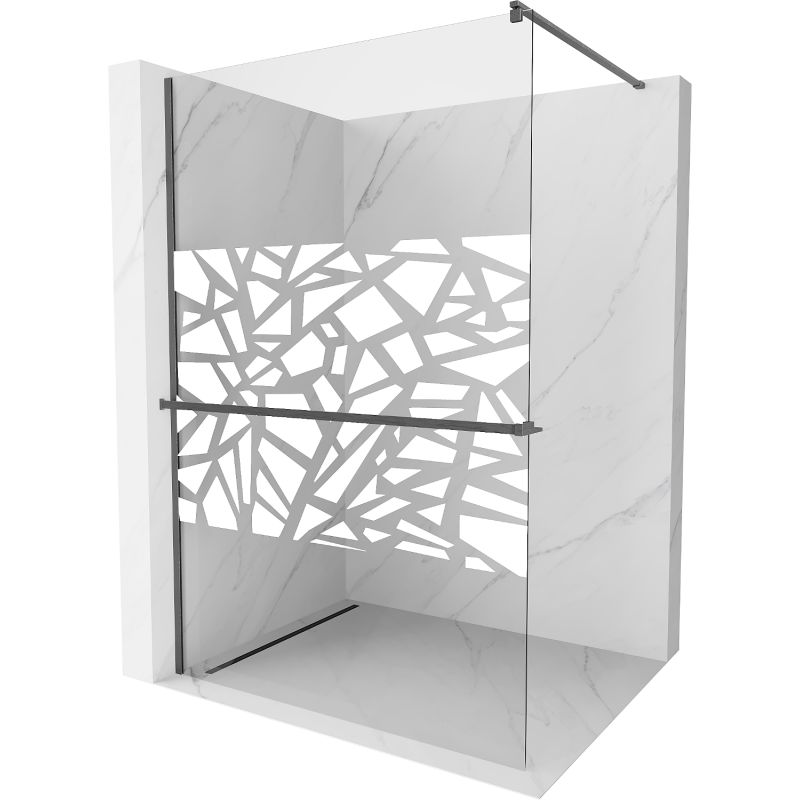 Ścianka prysznicowa Mexen Kioto+ biały wzór 110x200 cm 800-110-121-66-85 1 szt.