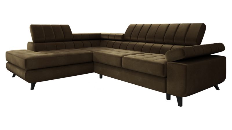 Narożnik z funkcją spania MIRJAN 24 Nord lewy ciemny brąz 1 szt.