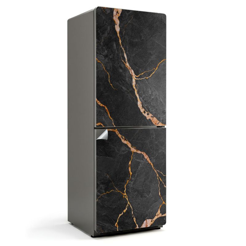 Ochronna naklejka na lodówkę Wallfluent 70x190 cm Wzór marmurowy z żyłami 1 szt.