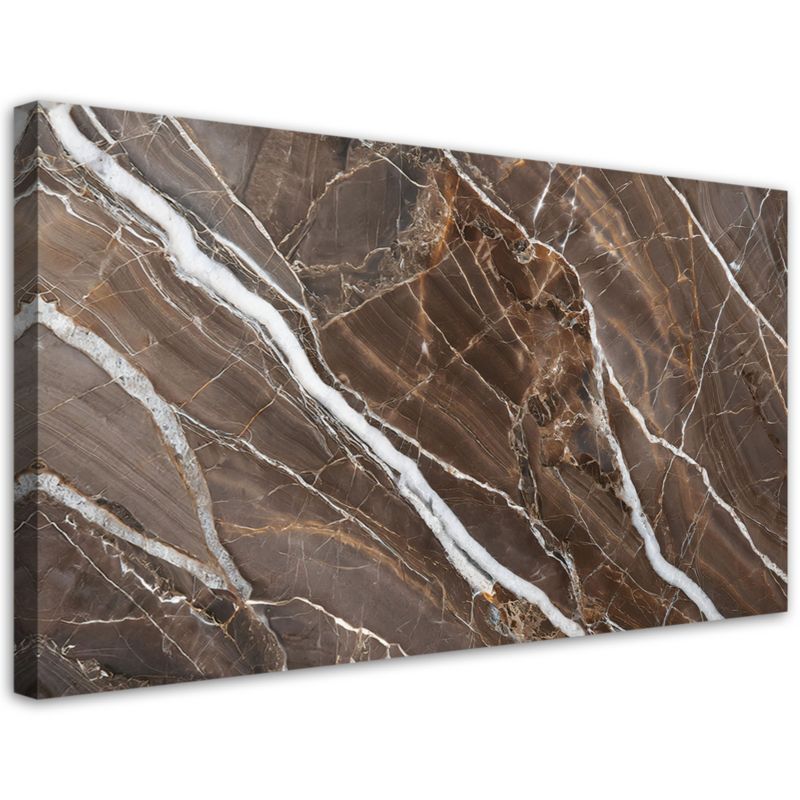 Obraz na płótnie Feeby Brązowy Marmur Abstrakcja 100x50cm 1szt