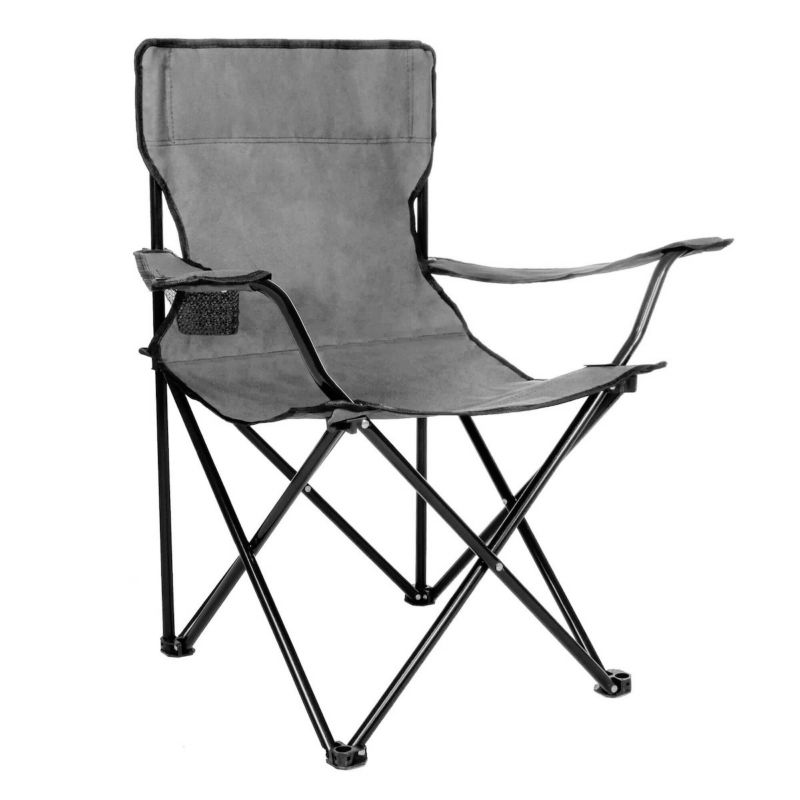 Krzesło turystyczne składane Springos wędkarskie szare 1 szt.