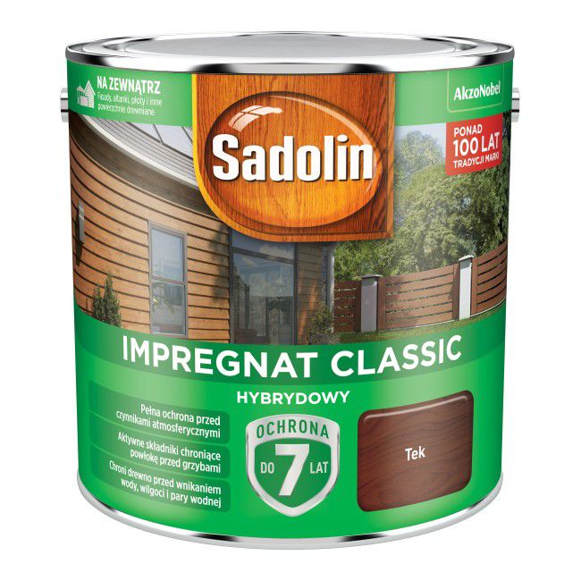 Impregnat do drewna Sadolin Hybrydowy tek 2,5 l