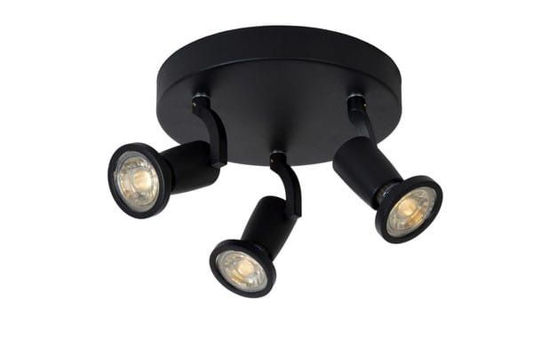 Lampa sufitowa Lucide Jaster czarna 3 x GU10 x 5W wym: 20 x 20 cm - 1 szt.