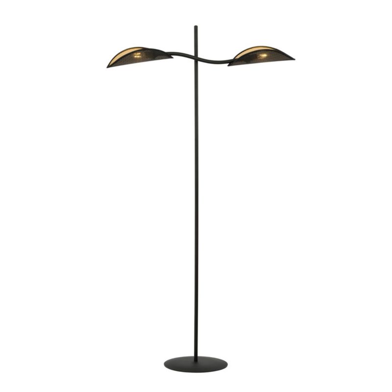 Lampa podłogowa stojąca Emibig Lotus czarno-beżowa 2 x E14 x 10W wym: 150 x 69 cm - 1 szt.