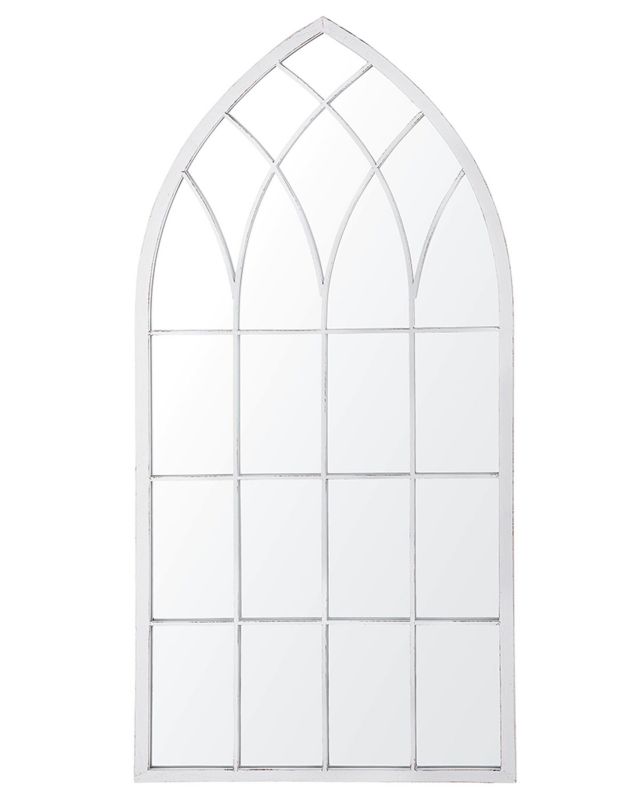 Lustro ścienne Cassel 50 cm 115 cm Metal Jasnoszary 1 szt.