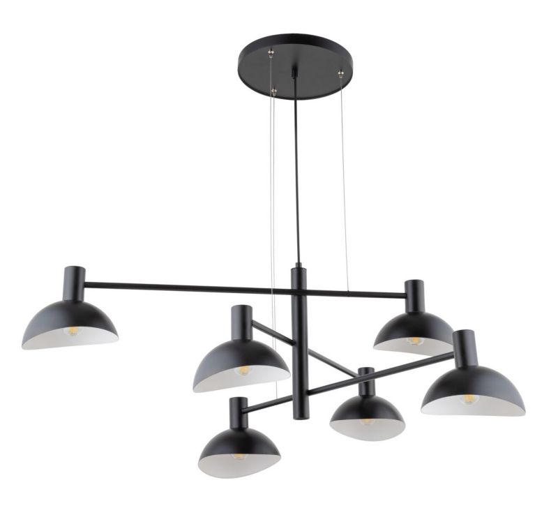 Lampa wisząca Sigma Lighting Artis 2106 czarno-biała dekoracyjna 6xE14 x 1 szt.
