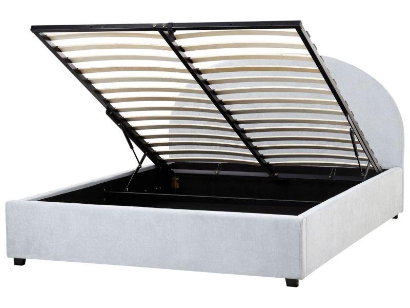 Łóżko z pojemnikiem Vaucluse 160 x 200 cm Błękitny 1 szt.