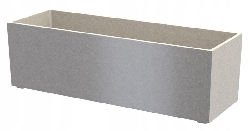 Donica Ogrodowa Granitan Kubi Long 90 Beżowa Duży Kwietnik Ogrodowy 1 szt.