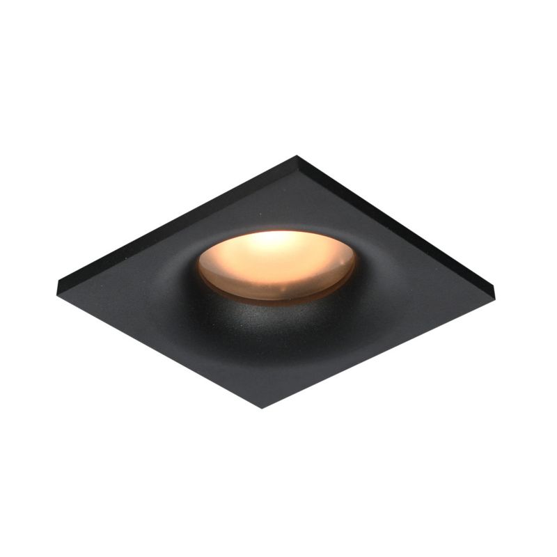 Oprawa sufitowa wpuszczana Italux Naru łazienkowa czarny piaskowany 1 x GU10 x 10W IP44 wym: 7 x 8,5 x 8,5 cm kwadratowa - 1 szt.