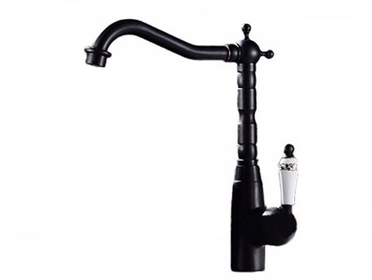 Bateria umywalkowa Lauferi FIDES mosiężna stojąca czarna retro 1 szt.