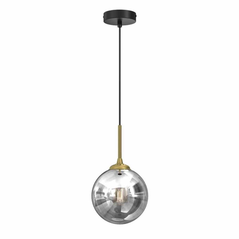 Lampa sufitowa wisząca Milagro Reflex 4135 czarna-chromowana-złota szerokość 17 cm 1xE14 x 40W 1 szt.