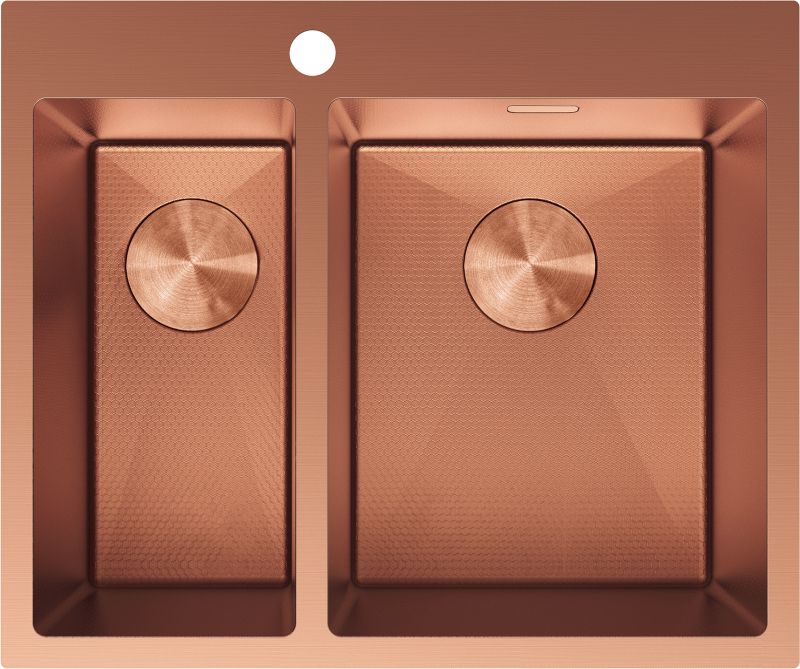 Zlewozmywak wpuszczany Mexen Flexo miedź 610x510 mm 1,5-komorowy 1 szt.
