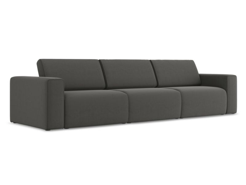 4-osobowa kanapa modułowa LaMiaSofa CASERTA z tkaniny welwetowej 314x103 cm stalowy 1 szt.