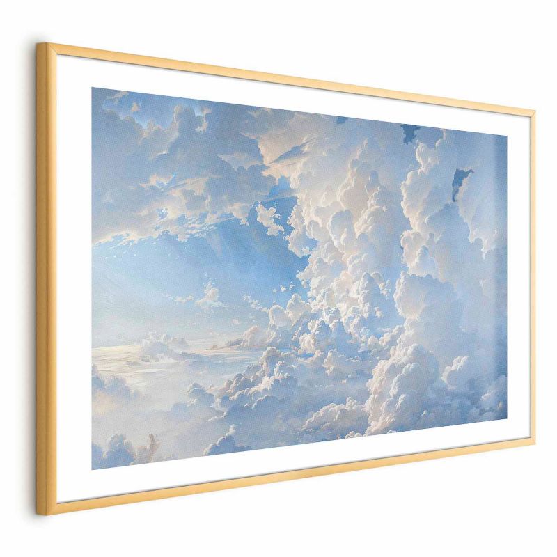 Plakat Artgeist Obrazy na niebie 90x60 cm z ramą złotą 1 szt