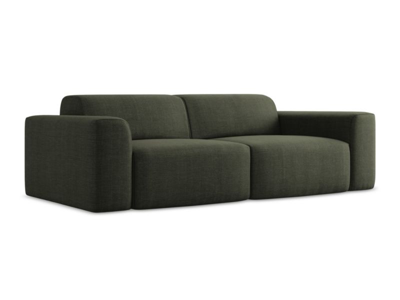 Modułowa sofa 2-osobowa LaMiaSofa BOVA z tkaniny strukturalnej 208x104 cm oliwkowy 1 szt.
