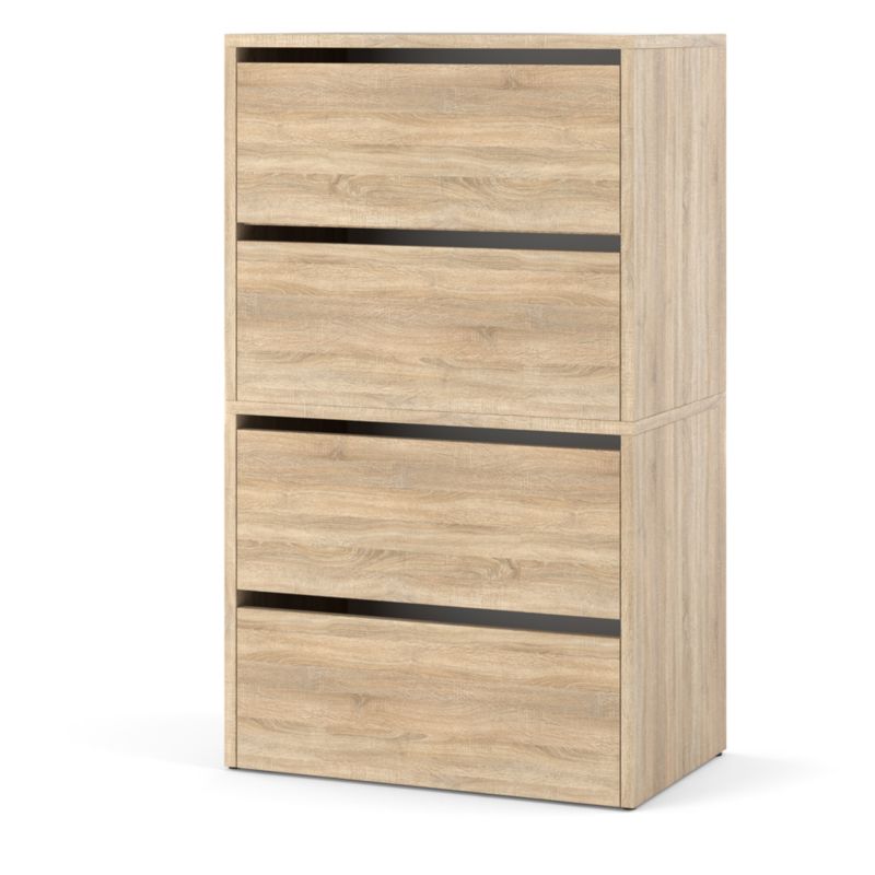 Szafka Na Buty Hurtownia-Mebli 4 Drzwi Zestaw szafki na buty Hugo 2 moduły 60cm Dąb Sonoma Dąb Sonoma 60x36x100 cm 1szt.