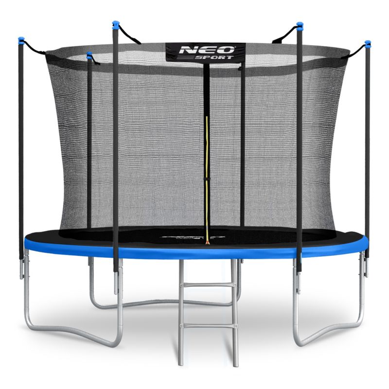 Trampolina ogrodowa Neo-Sport 183cm 6ft + drabinka + siatka wewnetrzna niebieska 1szt.