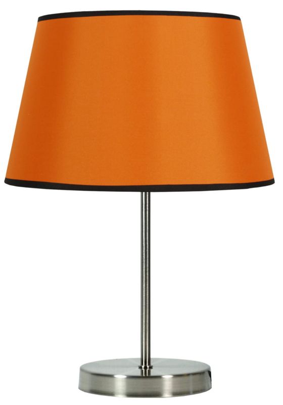Lampa stołowa Candellux Pablo chromowana pomarańczowa 1 x E27 x 60W IP20 wym: 37 x 25 x 25 cm tkanina - 1 szt.