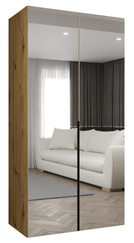 Szafa uchylna otwierana ALICANTE 3 100 wys 202 cm Artisan + Czarny 1 szt