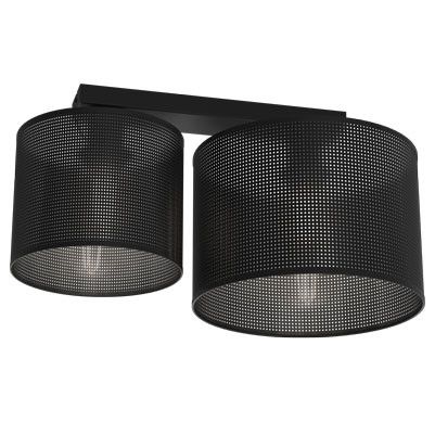 Lampa sufitowa wisząca Luminex Loft Shade czarny mat wym: 22,5 x 44 x 25 cm 2xE27 x 15W 1 szt.