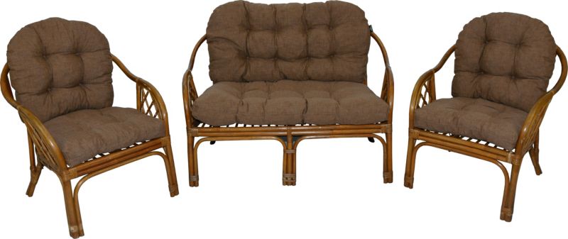 Poduszki na meble rattanowe AMPO komplet brązowy 1 kpl.