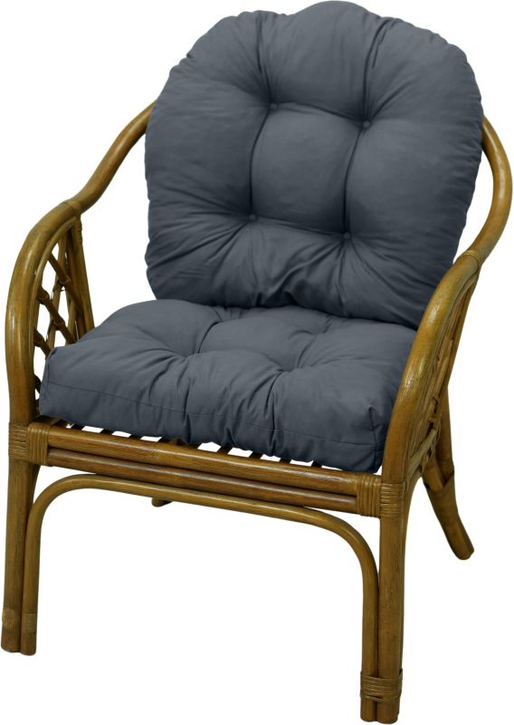 Poduszka ogrodowa na fotel rattanowy AMPO ciemny szary 1 szt.